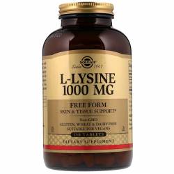Лизин 1000 мг, L-Lysine, Solgar, 250 таблеток
