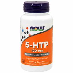 5-HTP (Гидрокситриптофан) 100мг, Now Foods, 60 гелевых капсул / NF0105.18020