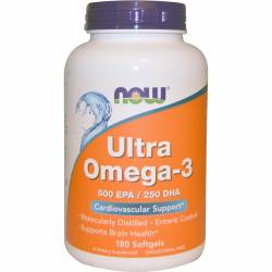 Ультра Омега-3, Now Foods, 180 желатиновых капсул / NF1662.16304