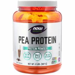 Гороховый Протеин, Вкус Шоколада, Now Foods, 2 фунта (907 гр) / NF2133