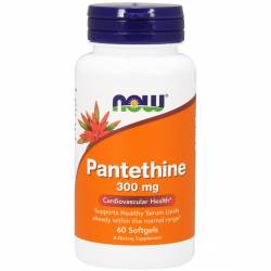 Пантетин, Pantethine, Now Foods, 300 мг, 60 желатиновых капсул / NF0487.20626