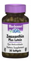 Зеаксантин + Лютеин, Bluebonnet Nutrition, 30 желатиновых капсул / BLB0858