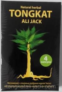 Тонгкат Али Джек (Natural herbal Tongkat Ali Jack) 4 капсулы / 312762