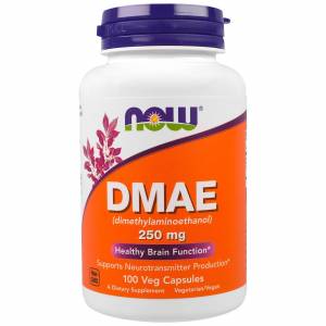 DMAE (диметиламиноэтанол) 250мг, Now Foods, 100 гелевых капсул / Now-3090