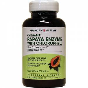 Пищеварительные энзимы - Папайя с хлорофиллом / Papaya Enzyme with Chlorophyll, 250 жев.таблеток / АН-00094