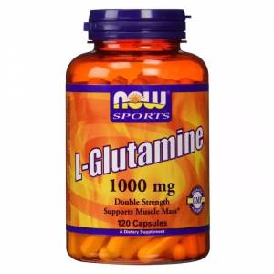 Глютамин 1000 мг, L-Glutamine, Now Foods Sports, 120 каспул / NF0094