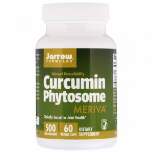 Фитосомы Куркумина 500 мг, Curcumin Phytosome Meriva, Jarrow Formulas, 60 гелевых капсул / JRW14086