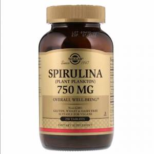 Спирулина 750 мг, Solgar, 250 таблеток / SOL02661