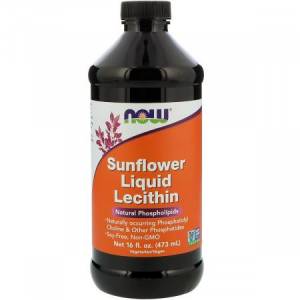 Подсолнечный Лецитин, Sunflower Liquid Lecithin, Now Foods, 473 мл.