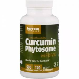 Фитосомы Куркумина 500 мг, Curcumin Phytosome Meriva, Jarrow Formulas, 120 гелевых капсул / JRW14093