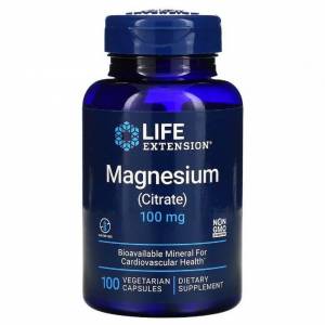 Цитрат Магния, Magnesium (Citrate), Life Extension, 160 мг, 100 Капсул / LEX16821