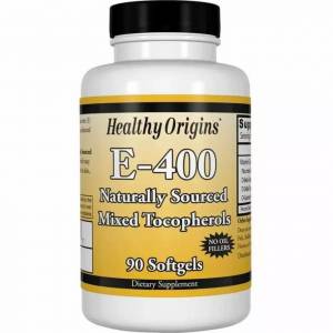 Витамин Е, Смесь Токоферолов, Vitamin E 400 МЕ, Healthy Origins, 90 капсул / HO15144