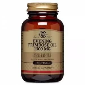 Масло Примулы Вечерней 1300 мг, Evening Primrose Oil, Solgar, 30 желатиновых капсул / SOL01056