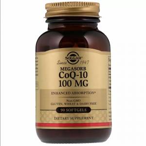 Коэнзим Q-10 (Megasorb CoQ-10), 100 mg, Solgar, 90 гелевых капсул / SOL00914