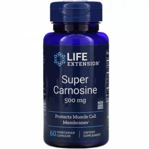 Супер Карнозин, Super Carnosine, Life Extension, 500 мг, 60 вегетарианских капсул / LEX20206