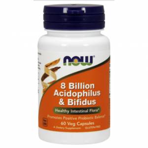 8 Миллиардов Ацидофилов & Бифидобактерий / NOW - 8 Billion Acidophilus & Bifidus (60 caps) / VM-2930