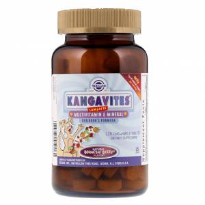 Витамины для детей, Kangavites (Кангавитс), Вкус Ягод, Solgar, 120 жевательных таблеток / SOL01016.34508