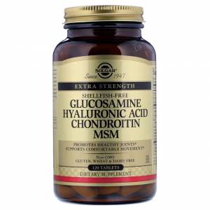 Глюкозамин, Гиалуроновая Кислота, Хондроитин и МСМ, Solgar, 120 таблеток / SOL01317.34680