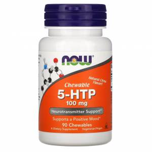 5-HTP (Гидрокситриптофан) 100 мг 90 жевательных таблеток Now Foods USA / NOW0109.26434