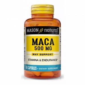 Мака 500мг, Maca, Mason Natural, 60 капсул / MAV12545