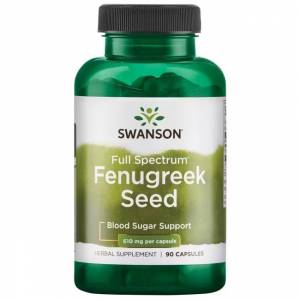 Пажитник / Fenugreek seed 610 mg 90 caps Swanson USA / SW01335.19683