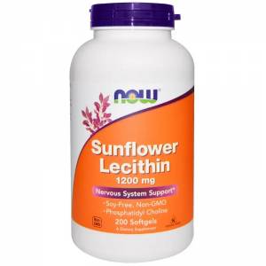 Лецитин из подсолнечника - Sunflower Lecithin 1200mg (200 softgels) Now Foods USA / NF2313.18281