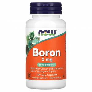 Бор, 3 мг, Boron 3 mg, Now Foods, 100 вегетарианських капсул / NF1410.23055 
