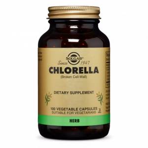Хлорелла, Broken Cell-Wall Chlorella, Solgar, 100 растительных капсул / SOL03818.33814