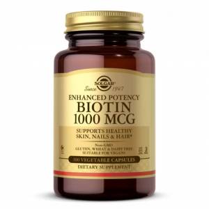 Біотин (В7) 1000 мкг, Biotin, Solgar, 100 вегетаріанських капсул / SOL00311.30139