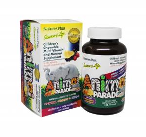 Мультивитамины для Детей, Вкус Ассорти, Animal Parade, Natures Plus, 180 жевательных таблеток / NTP29982