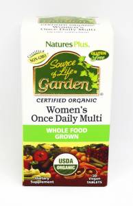 Органические Ежедневные Мультивитамины для Женщин, Source of Life Garden, Natures Plus, 30 таблеток / NTP30747