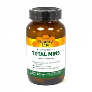 Мультиминеральный Комплекс, Target-Mins Total Mins, Country Life, 120 таблеток 