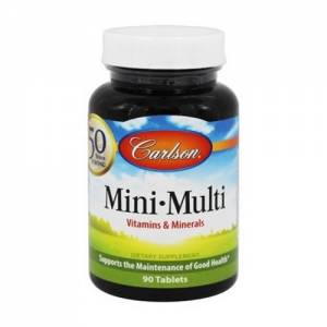 Комплекс Основных Витаминов и Минералов, Mini-Multi, Carlson Labs, 90 мини таблеток / CL4131