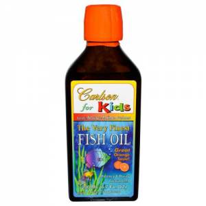 Рыбий Жир для Детей со Вкусом Апельсина, The Very Finest Fish Oil for Kids, Carlson, 200 мл / CL1653