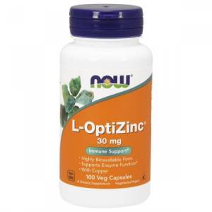 L-ОптиЦинк 30 мг, L-OptiZinc, Now Foods, 100 гелевых капсул / NF1510.31883