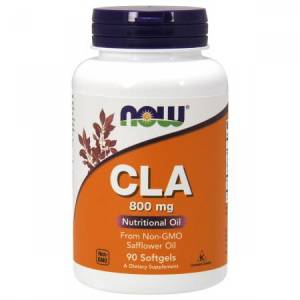 Конъюгированная Линолевая Кислота (CLA) 800 мг, Now Foods, 90 желатиновых капсул
