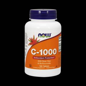 Витамин С-1000 с Шиповником + Биофлавоноиды, Now Foods, 100 таблеток / NF0685.30603