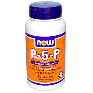 P-5-P (пиридоксальфосфат) 50мг, Now Foods, 60 таблеток / NF0460