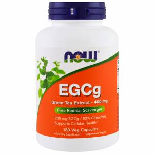 EGCG Экстаракт Листьев Зеленого Чая 400мг, Now Foods, 180 гелевых капсул