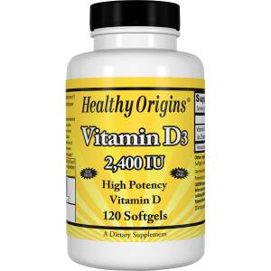 Витамин D3 2400IU, Healthy Origins, 120 желатиновых капсул / HO15305