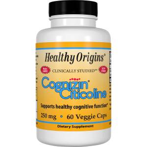 Цитиколин 250мг, Cognizin, Healthy Origins, 60 гелевых капсул