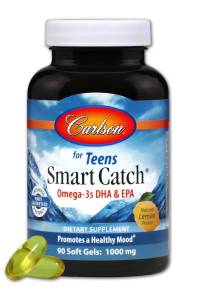 Омега-3 для Подростков, Smart Catch, Carlson, 90 желатиновых капсул / CL1611