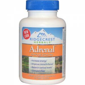 Комплекс для Ликвидации Усталости, Adrenal Fatigue Fighter, RidgeCrest Herbals, 60 гелевых капсул