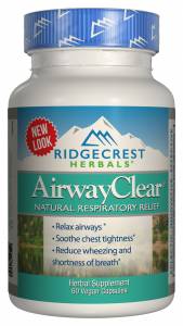 Натуральный Респираторный Комплекс, AirwayClear, RidgeCrest Herbals, 60 гелевых капсул