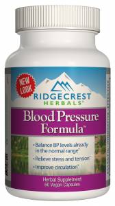 Комплекс для Нормализации Кровяного Давления, RidgeCrest Herbals, 60 гелевых капсул