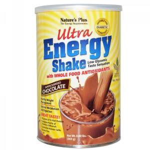Заменитель Питания, Вкус Шоколада, Chocolate Ultra Energy Shake, Natures Plus, 264 грамма