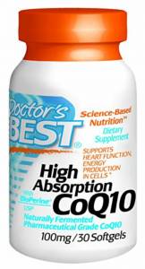 Коэнзим Q10 Высокой Абсорбации 100мг, BioPerine, Doctor's Best, 30 гелевых капсул / DRB00054