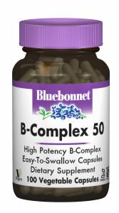 В-Комплекс 50, Bluebonnet Nutrition, 100 гелевых капсул / BLB0412