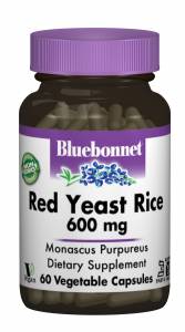 Красный Дрожжевой Рис 600мг, Bluebonnet Nutrition, 60 гелевых капсул