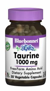 Таурин 1000мг, Bluebonnet Nutrition, 50 гелевых капсул / BLB0087